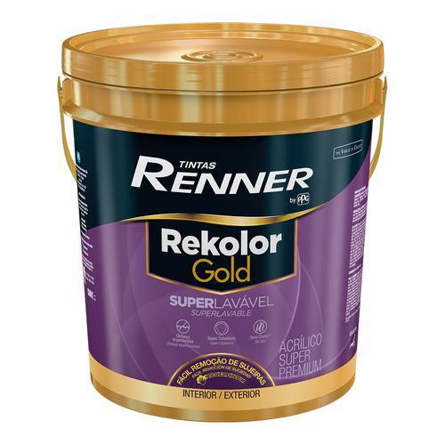Tinta Rekolor Gold Acrílico Semi Acetinado Branco/Base Balde 16L RV3400 Renner
