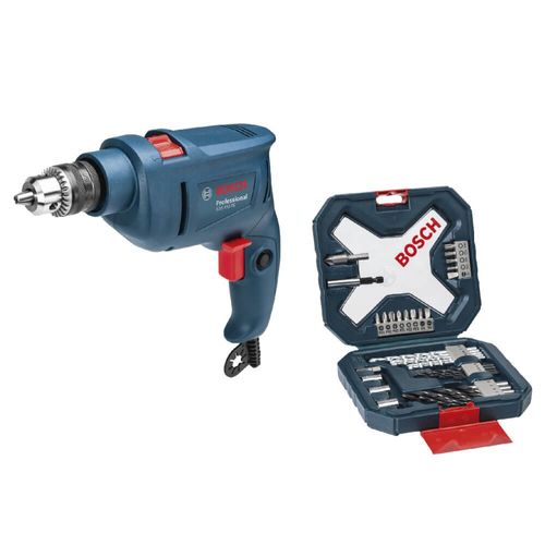 Kit Furadeira de impacto 450W GSB 450 RE + Jogo de Ferramentas X-Line 34 peças Bosch