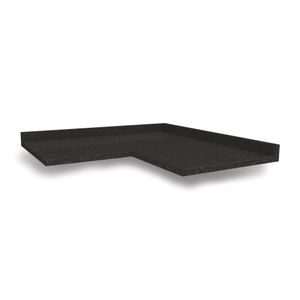 Tampo para Balcão de Canto Preto Fórmica D610 Kappesberg