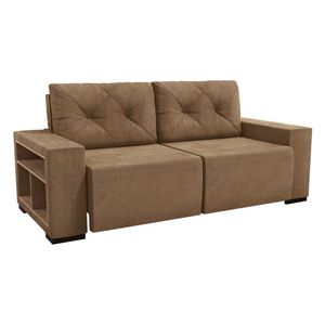 Estofado Ômega 3 Lugares Suede Caramelo Kappesberg