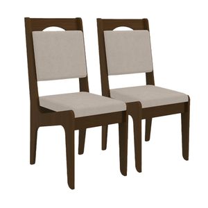 Cadeira Suede Bege 2 peças 2CAD105WA Kappesberg