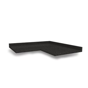 Tampo para Balcão de Canto Preto Semi Brilho S410 Kappesberg
