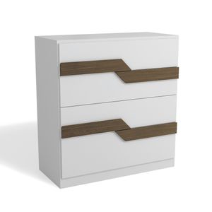 Cômoda 4 Gavetas Branco/Jacarandá G261 Kappesberg