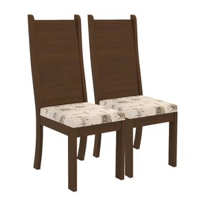 Cadeira Estampa Floral 2 peças 2CAD125WA Kappesberg
