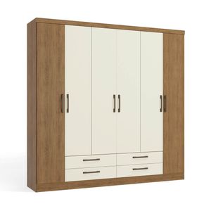 Guarda roupa 6 portas Freijó/Off White J557 Kappesberg