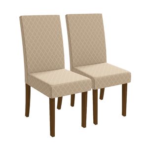 Cadeira Suede Bege 2 peças 2CAD131WA Kappesberg