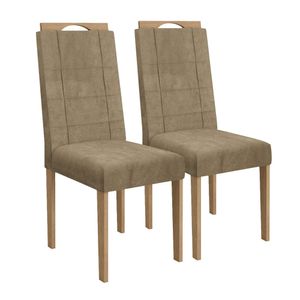 Cadeira Suede Caramelo 2 peças 2CAD150EA Kappesberg