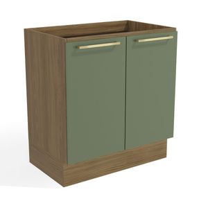 Balcão 80 cm Botanic Nogueira/Verde Oliva M623 Kappesberg