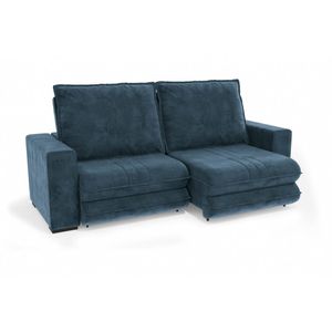 Estofado Adele 3 Lugares Veludo Azul Kappesberg