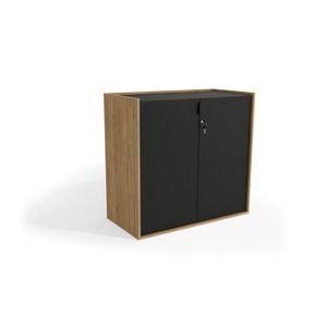 Armário 2 portas Office Star 2021 Freijó/Preto Fosco L202 Kappesberg
