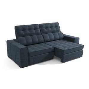 Estofado Greta 3 Lugares Veludo Azul Kappesberg