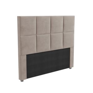 Cabeceira Quadriculada Veludo Cinza 140 cm CAB011 Kappesberg