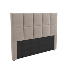 Cabeceira Quadriculada Veludo Cinza 160 cm CAB011 Kappesberg