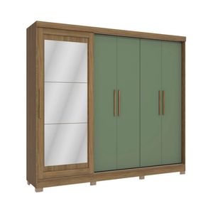 Guarda roupa 5 portas Nogueira/Verde Oliva CB01N564 Kappesberg