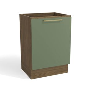 Balcão 60 cm Botanic Nogueira/Verde Oliva M629 Kappesberg
