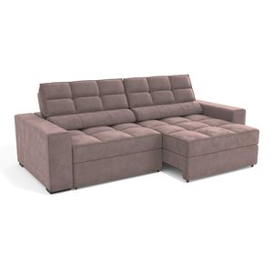 Estofado Deluxe 4 Lugares Veludo Rose Kappesberg