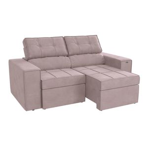 Estofado Lanus 3 Lugares Suede Rose Kappesberg
