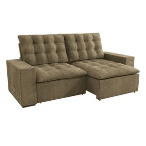 Estofado Tibete 3 Lugares Suede Caramelo Kappesberg