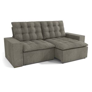 Estofado Tibete 3 Lugares Suede Marrom Kappesberg