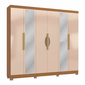 Guarda roupa 6 portas Canela/Macadâmia CB01R580 Kappesberg