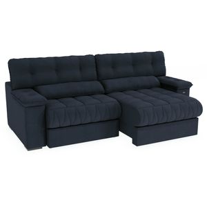 Estofado Libre 4 Lugares Veludo Azul Prime Kappesberg