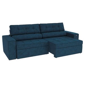 Estofado Lanus 4 Lugares Suede Azul Marinho Kappesberg