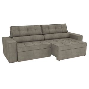 Estofado Lanus 4 Lugares Suede Marrom Kappesberg