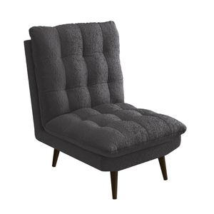 Poltrona Ibiza Bouclé Chumbo POL014 Kappesberg