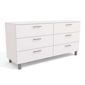Cômoda 6 Gavetas Montada Branco EX162 Kappesberg