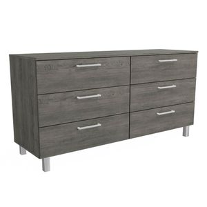 Cômoda 6 Gavetas Montada Cinza Volcano EX162 Kappesberg