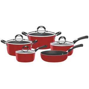 Jogo de Panelas Mônaco 5 peças Vermelho 20899/750 Tramontina