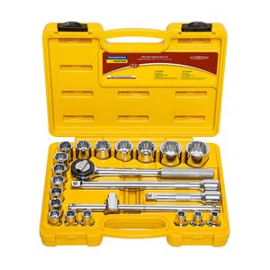 Jogo de Soquetes Estriados 1/2" com Maleta 22 peças 43600/022 Tramontina