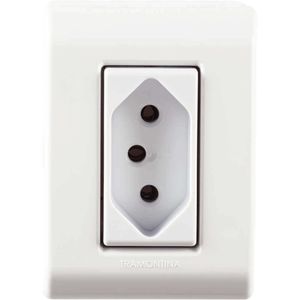 Caixa de sobrepor com 1 Tomada 10A LizFlex Branco 57304/002 Tramontina
