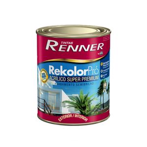 Tinta Rekolor Pró Acrílico Semibrilho Branco Litro 900ml Renner