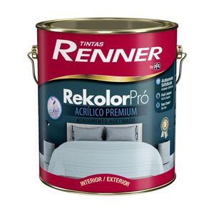 Tinta Rekolor Pró Acrílico Acetinado Branco Galão 3,6L 1501 Renner