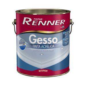 Tinta Acrílica para Gesso Branco Fosco Galão 3,6L RE4301 Renner