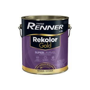 Tinta Rekolor Gold Acrílico Semi Acetinado Branco Galão 3,2L RV3400 Renner