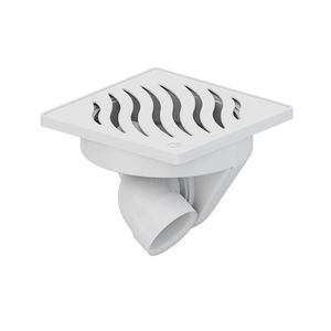 Ralo Articulado Quadrado 10 x 10 cm Branco 27279279 Tigre