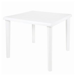 Mesa Plástica Quadrada Desmontável Branca 15151401 Mor