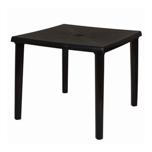 Mesa Plástica Quadrada Desmontável Preta 15151402 Mor