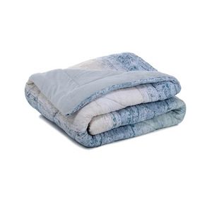 Edredom Queen Blend Malha Universe Azul 4407.0 Altenburg
