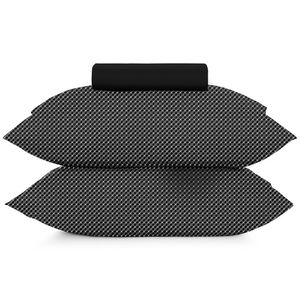 Jogo de Cama Casal 3 peças Toque Acetinado Slim Preto 5204.0 Altenburg