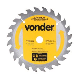 Lâmina para Serra Circular 185mm 24 dentes 46.50.185.024 Vonder