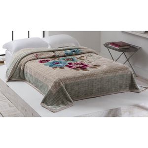 Cobertor Casal Design Berenice Bege Corttex