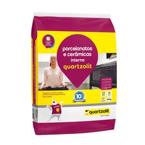 Argamassa porcelanato 20kg Interno Cinza Quartzolit