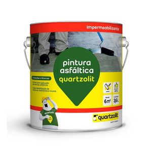 Pintura Asfáltica Acqua Galão 3,6L Quartzolit