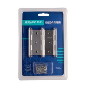 Kit Dobradiça para Porta Média 3x2.1/2" 3 peças Antique Brass 03905.1150.15 Soprano