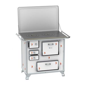 Fogão a lenha Nº 1 Gabinete Direito Floral Branco 7867 Venax