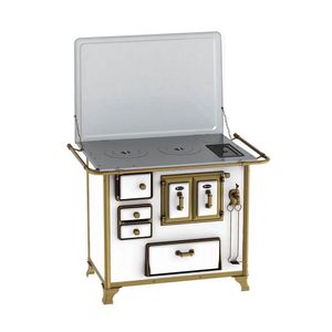 Fogão a lenha Nº 2 Renaissance Gabinete Direito com caldeira Branco 8656 Venax