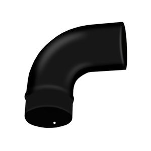Curva 90° para Fogão a Lenha 110mm Esmaltado Preto 7578 Venax